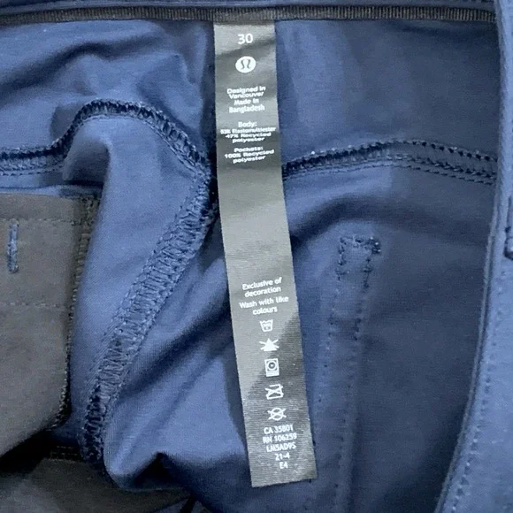 LULULEMON ABC Pant Slim 30x30 Navy Warpstreme Stretch Golf 30W x 30L M5AD9S EUC - Picture 5 of 5